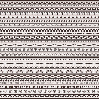 kahverengi renkte etnik geometrik desen