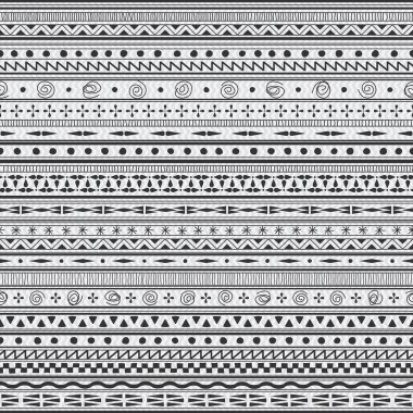 siyah renkli etnik geometrik desen