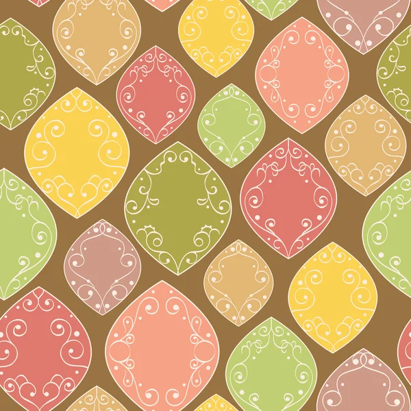 Heldere naadloze patroon met kleurrijke ovalen — Stockvector