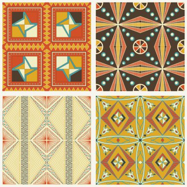 Afrika stile geometrik desenler