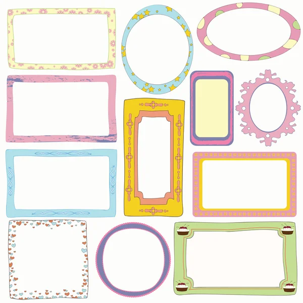 Set of colorful festival frames — Stock Vector