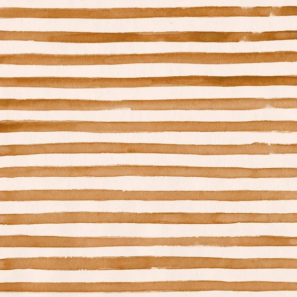 Watercolor striped background in sepia — Stock Photo, Image