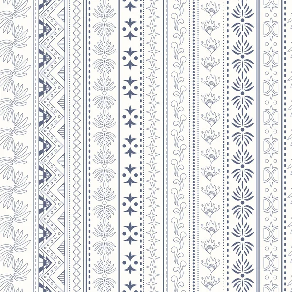 Patrón ornamental geométrico abstracto en colores azul y gris — Archivo Imágenes Vectoriales