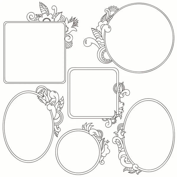 Collection of ornamental frames — Stock Vector