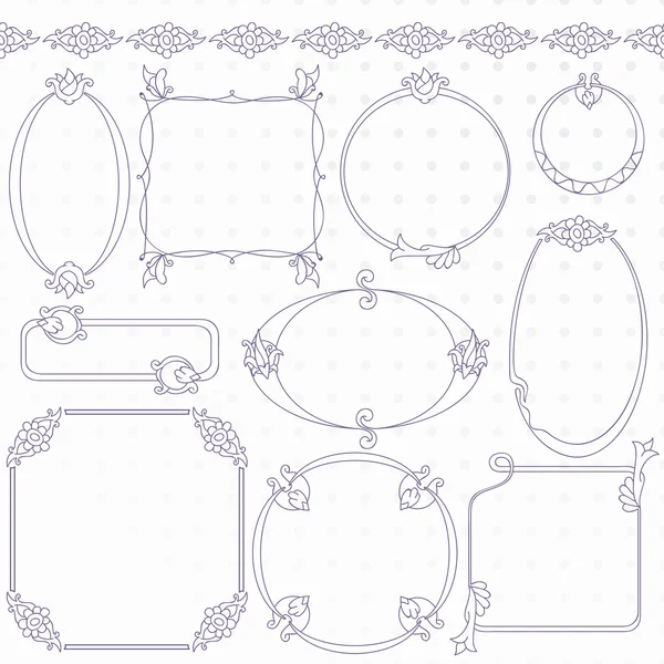 Coleção de molduras ornamentais —  Vetores de Stock