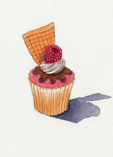 Cupcake aux framboises — Photo