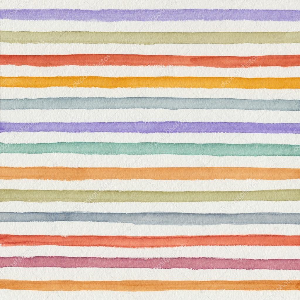 Watercolor colorful striped background