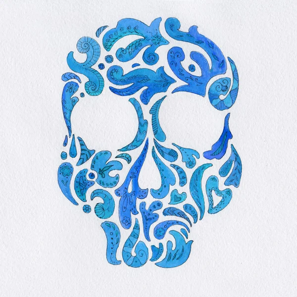 Crâne décoratif coloré — Photo