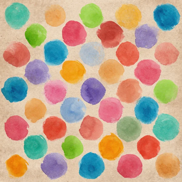 Watercolor hand painted colorful cirles — Stock Photo, Image