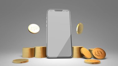 Cep telefonları ve sosyal uygulama 3D hazırlama modeli