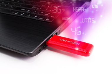 modern bir modem laptop
