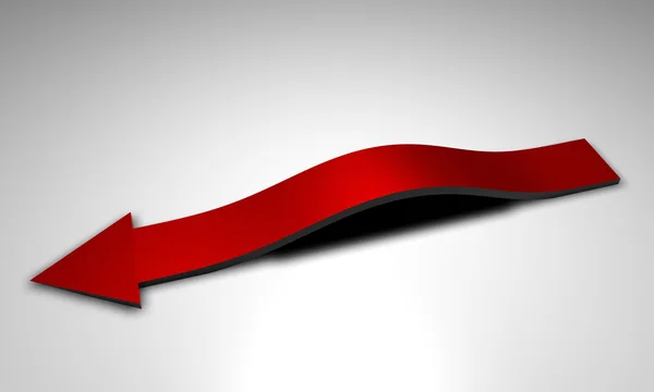 Arched red arrow — Stock Photo, Image