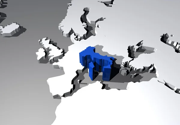 Italia mapa en 3d — Foto de Stock