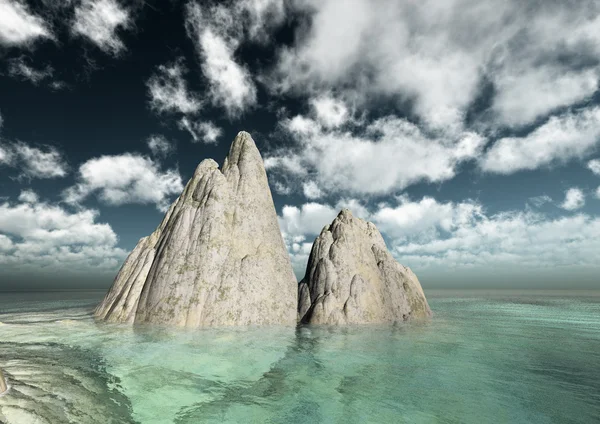 Tropikalne morze skały i kamienie — Zdjęcie stockowe