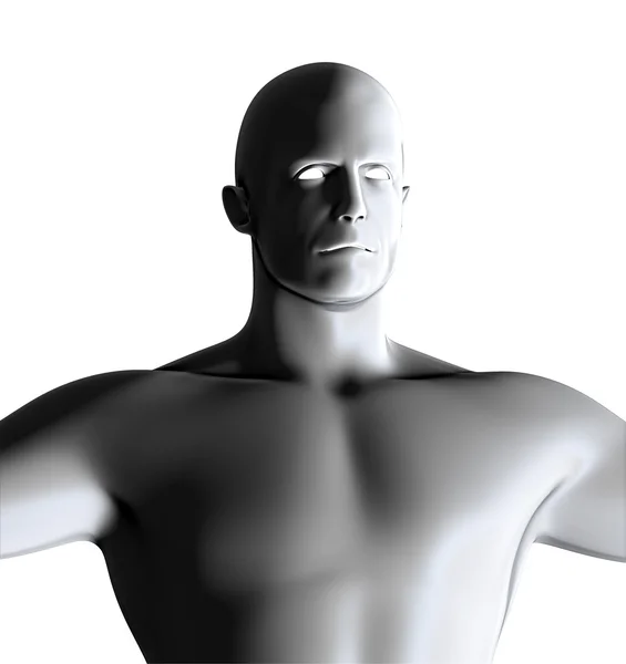 Face man with torso — Stock Photo, Image