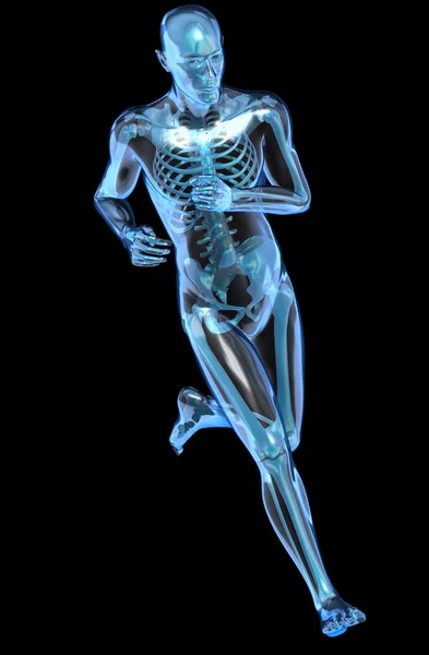 Running man seen on x-ray — Stock Photo, Image