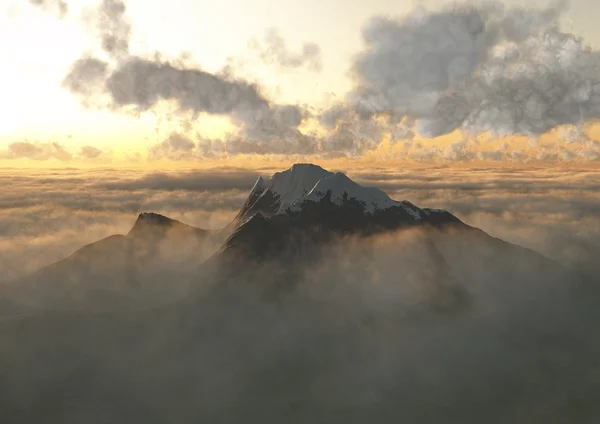 Berg und Wolken — Stockfoto