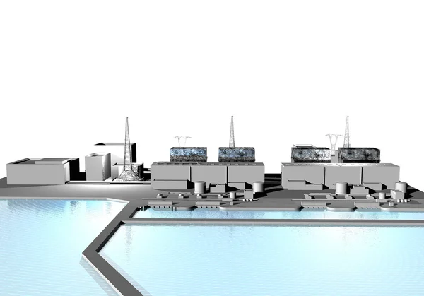 Centrale nucleare di Fukushima, Giappone — Foto Stock