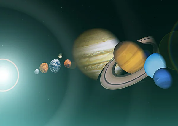 Вид на Сонячну систему — стокове фото
