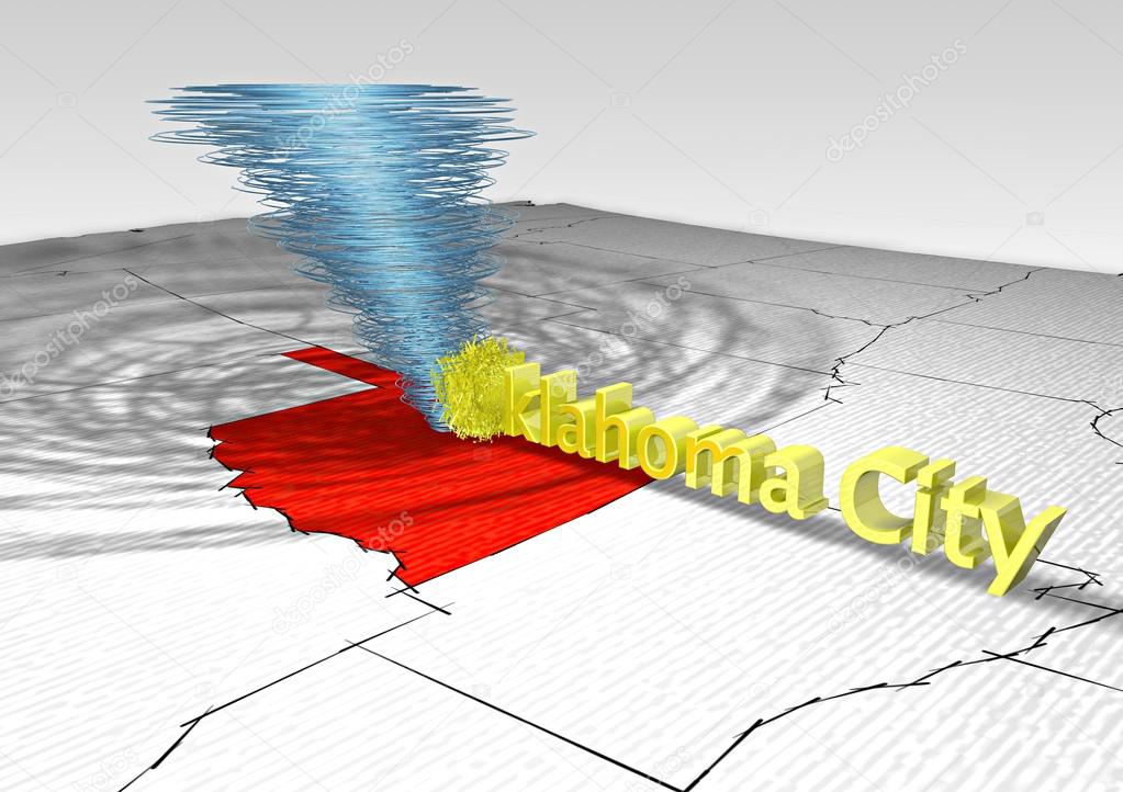 Tornado that moves along the map of the United States