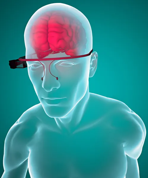 Google gafas anatomía cerebral interactiva — Foto de Stock