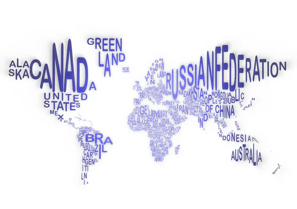 3d World Map — Stock Photo, Image
