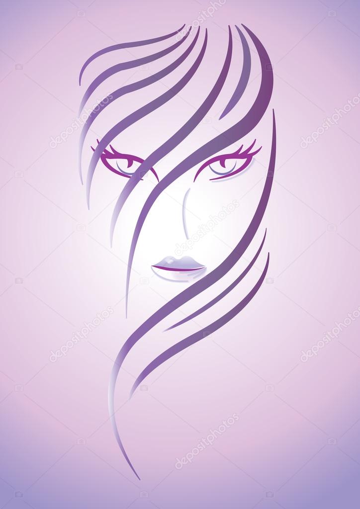 Silhouette of a beautiful woman
