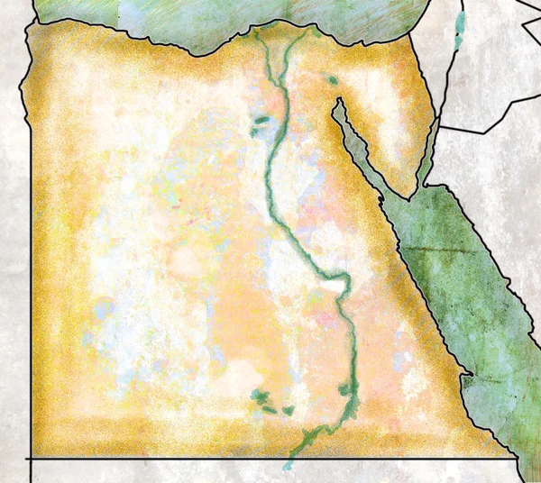 埃及、 仿古效果、 羊皮纸的地图 — 图库照片