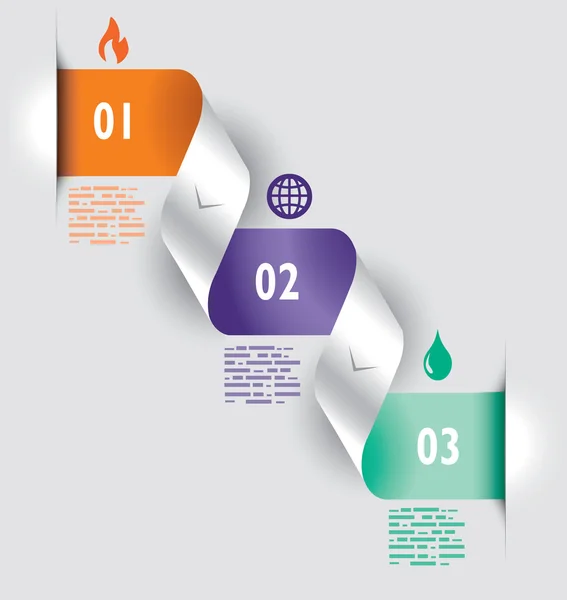 Infographic örnekleri renkli bantlar — Stok Vektör
