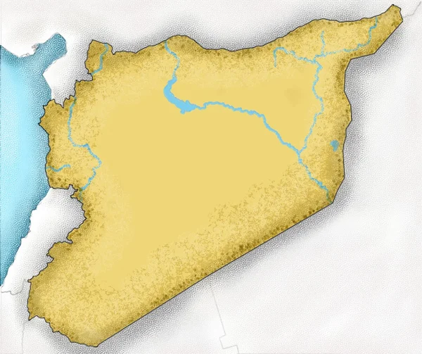 El mapa de Siria —  Fotos de Stock