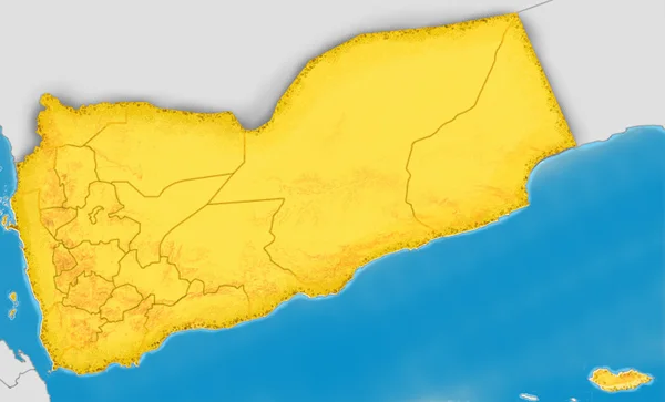 Mapa da República do Iémen — Fotografia de Stock