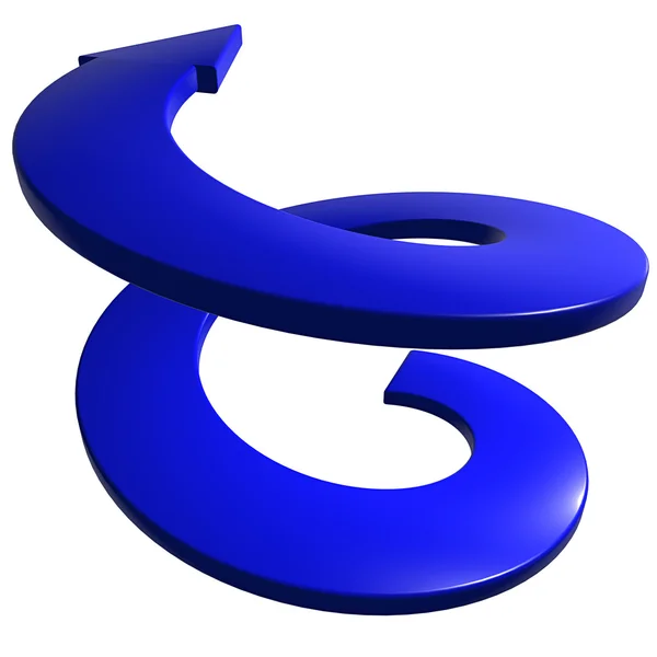 Flecha azul crescimento espiral — Fotografia de Stock