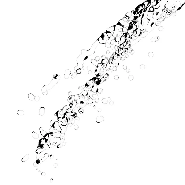 Wasserspritzer 3D auf weißem Hintergrund — Stockfoto