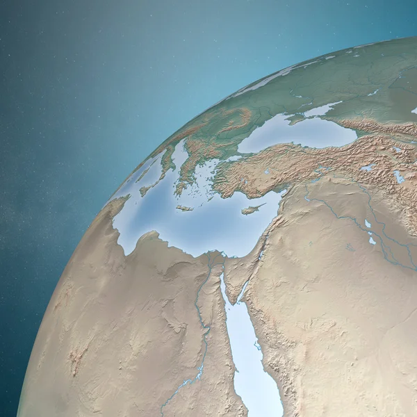 Middle East as seen from space — Stock Photo, Image