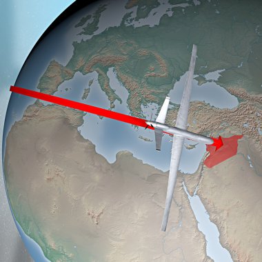 Middle East as seen from space clipart