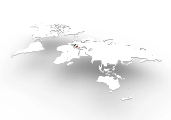 3D World Map — Stock Photo, Image