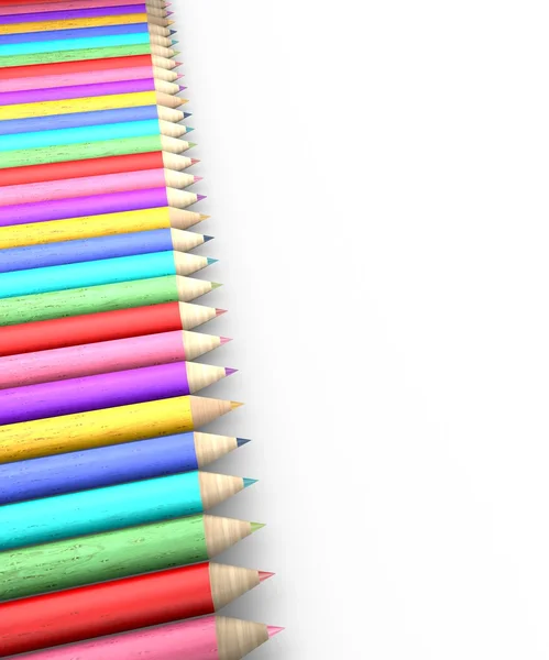 Colorful pencil row — Stock Photo, Image