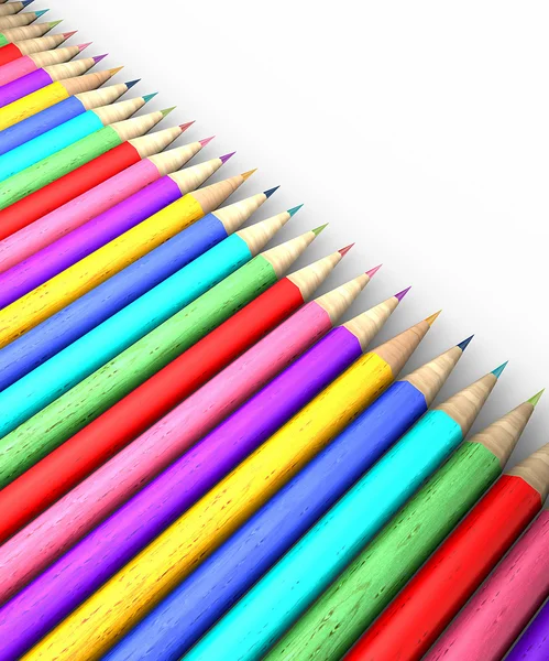 Colorful pencil row — Stock Photo, Image