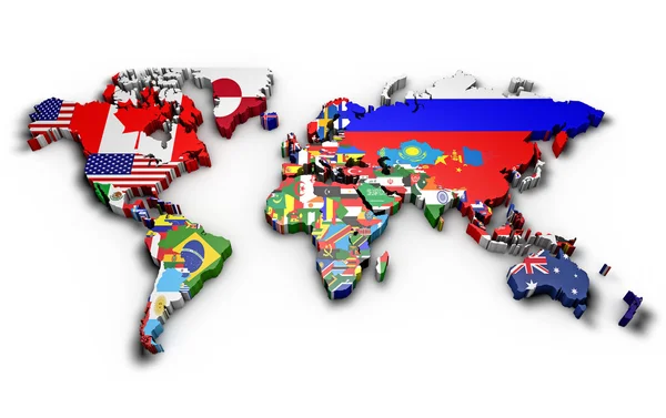 Political map of world — Stock Photo, Image