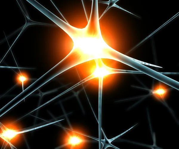 Hersenen neuronen synapse functies — Stockfoto