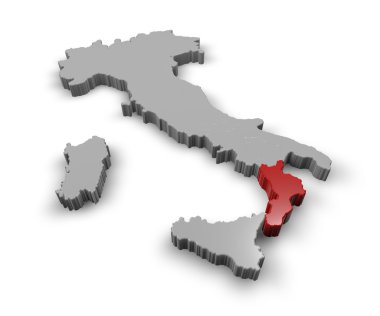 İtalya bölgeler calabria Haritası