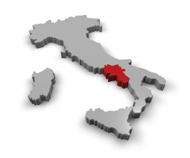 bölgeler campania İtalya Haritası