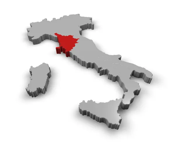 Mapa de Italia Regiones Toscana —  Fotos de Stock