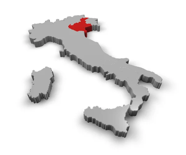 Mapa de Italia Regiones Veneto —  Fotos de Stock