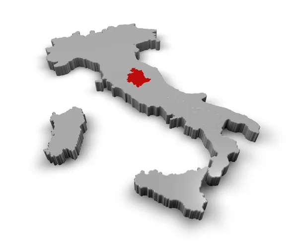 Mapa de Italia Regiones Umbría —  Fotos de Stock