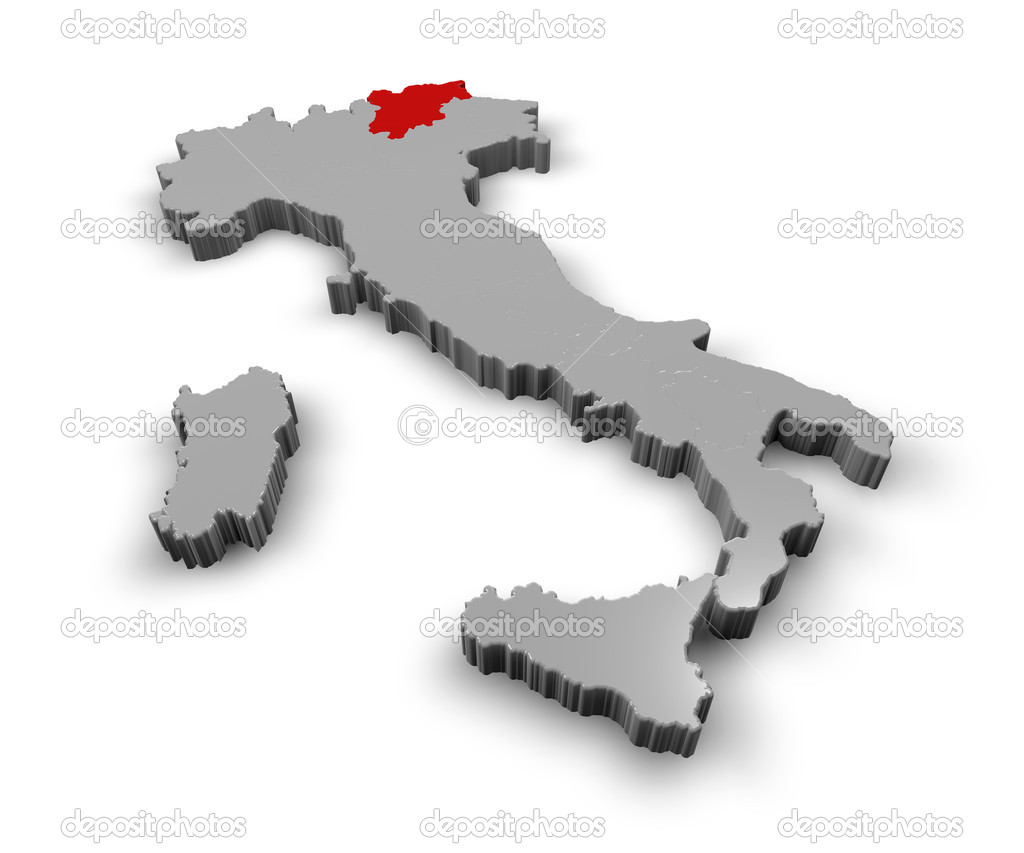 Map of Italy Regions Trentino Alto Adige