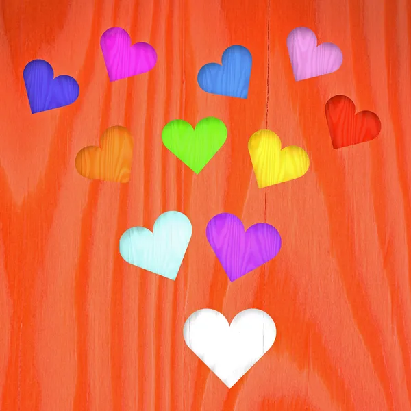Karta z serce miłości — Zdjęcie stockowe