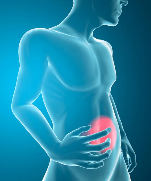 Man with stomach pain — Stock Photo, Image