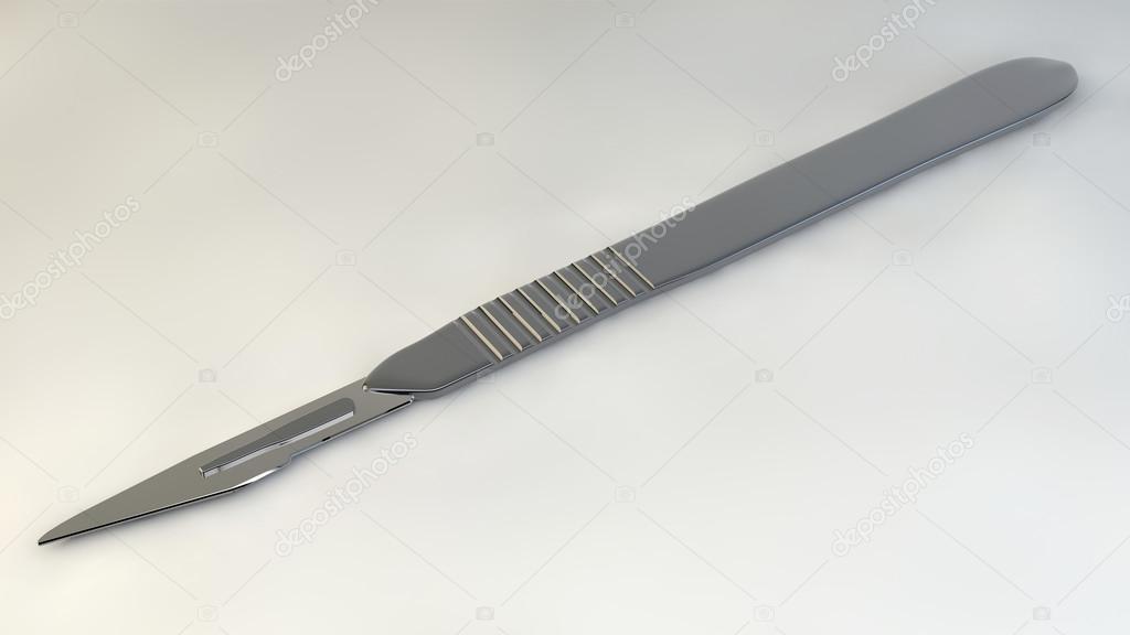 Cutting blade scalpel incision surgery hospital Stock Photo by