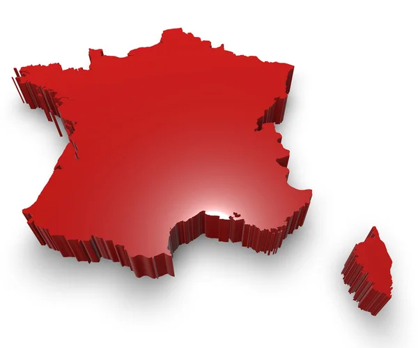 Mapa Francie — Stock fotografie